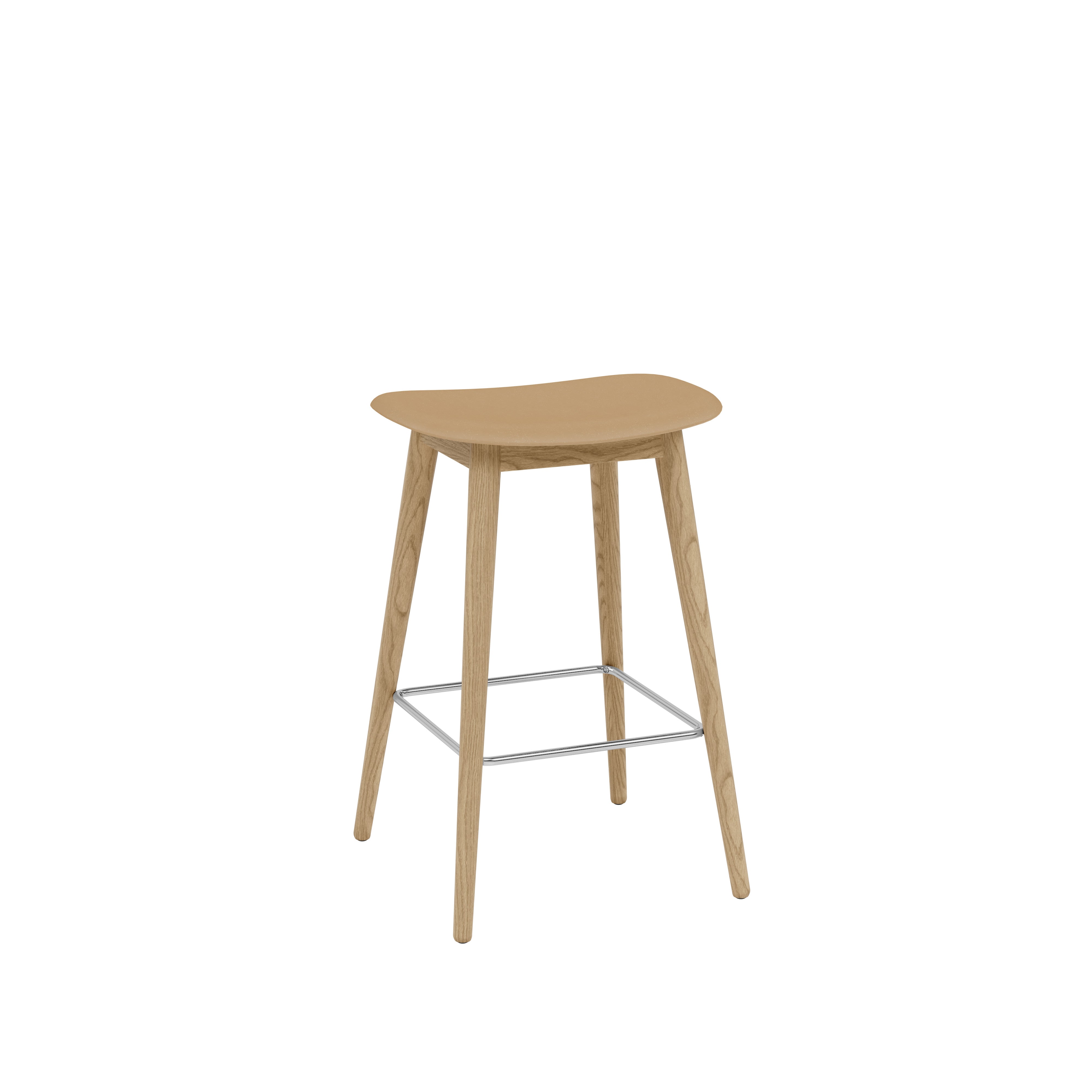 Muuto Fiber Counter & Bar Stool - Wood Base - Recycled Plastic