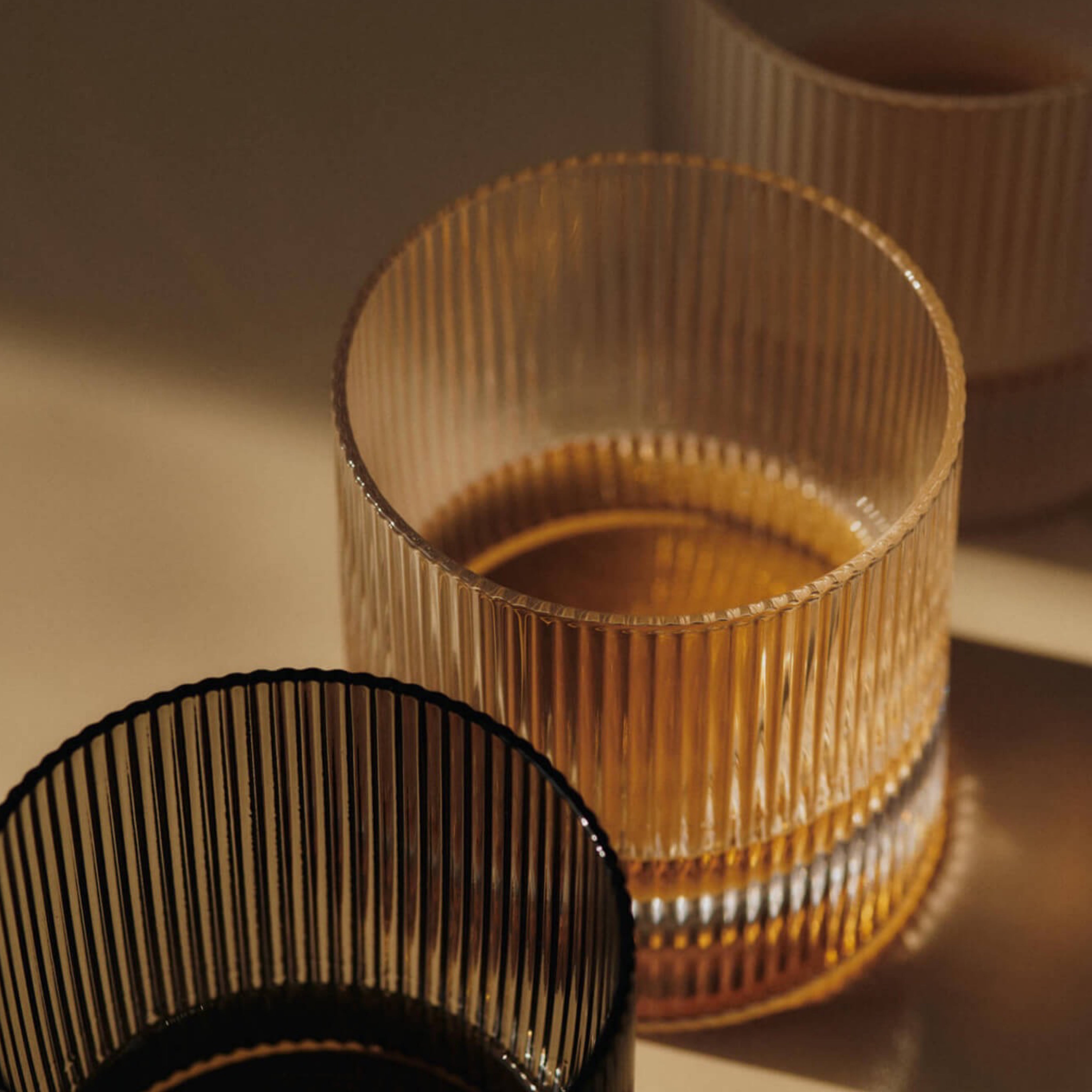 Ferm Living Ripple Whiskey Tumblers (set of 2) - Clear