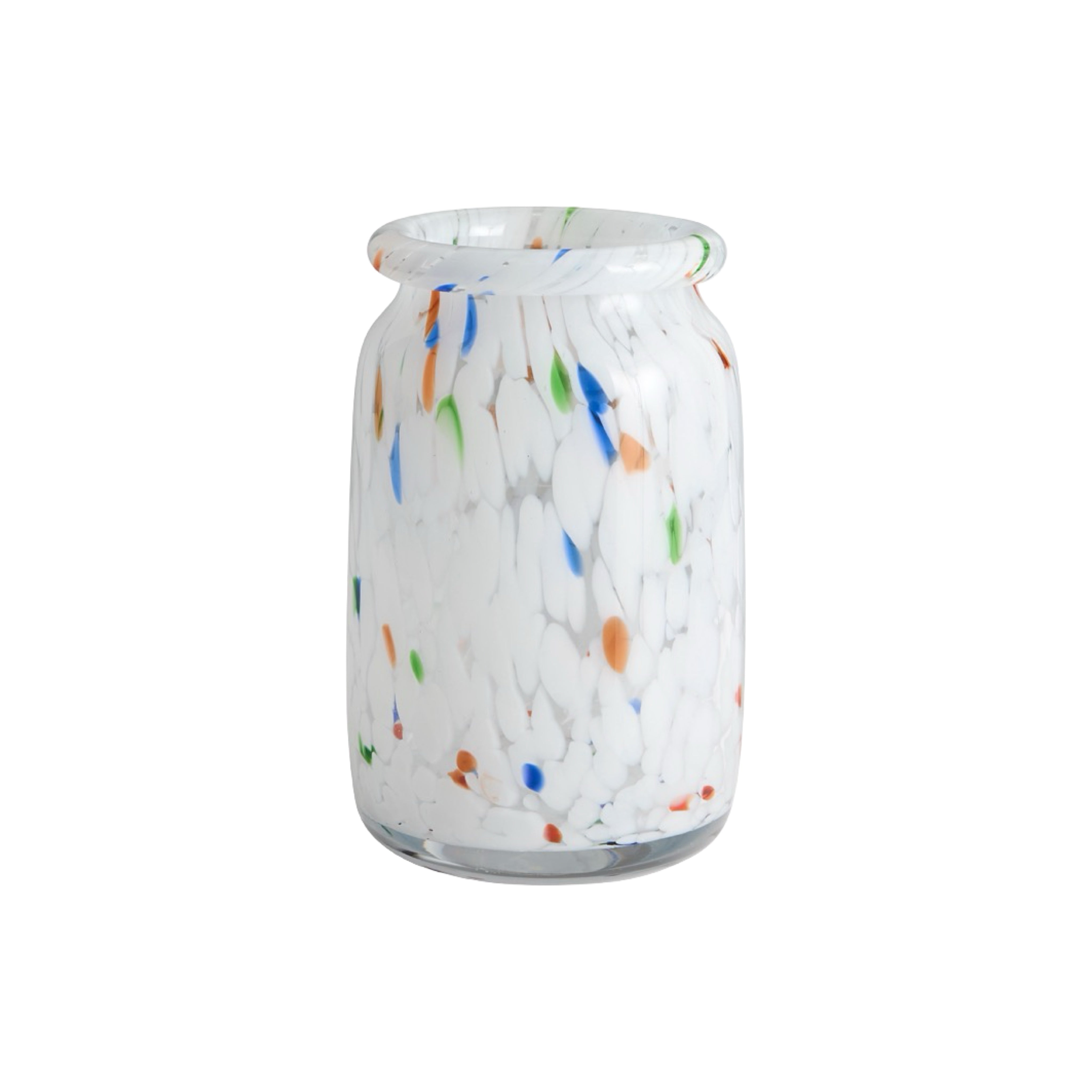 HAY Splash Vase Roll Neck Medium - White Dot