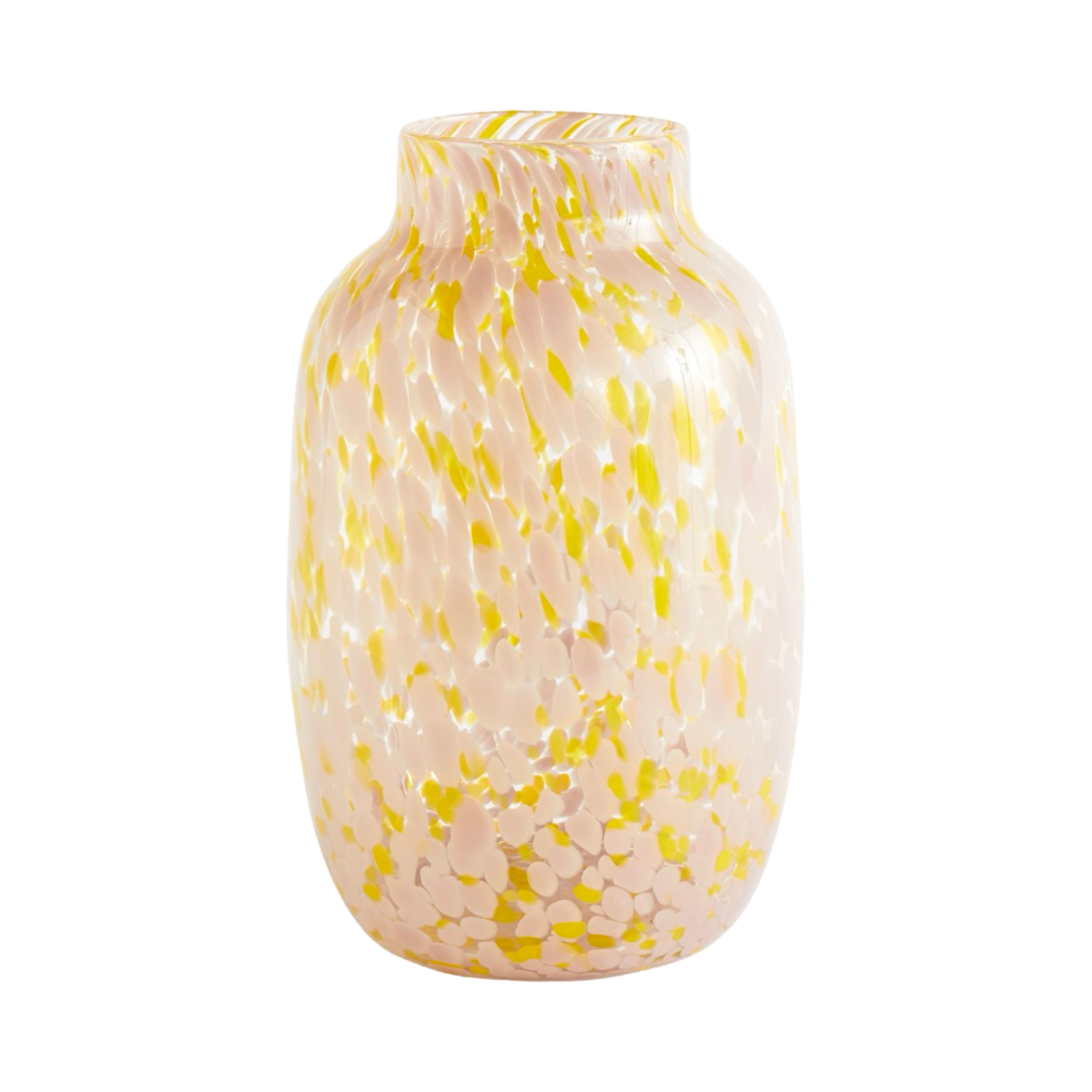 HAY Splash Vase Round Large - Light Pink & Yellow