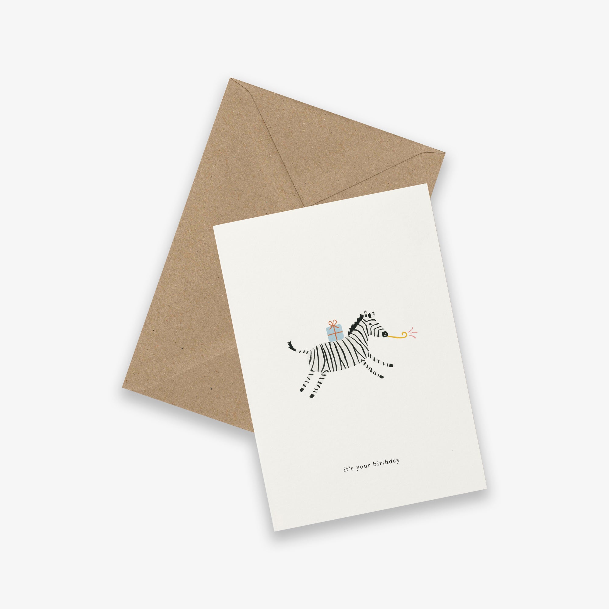Kartotek Greeting Card - Birthday Zebra (It’s Your Birthday)
