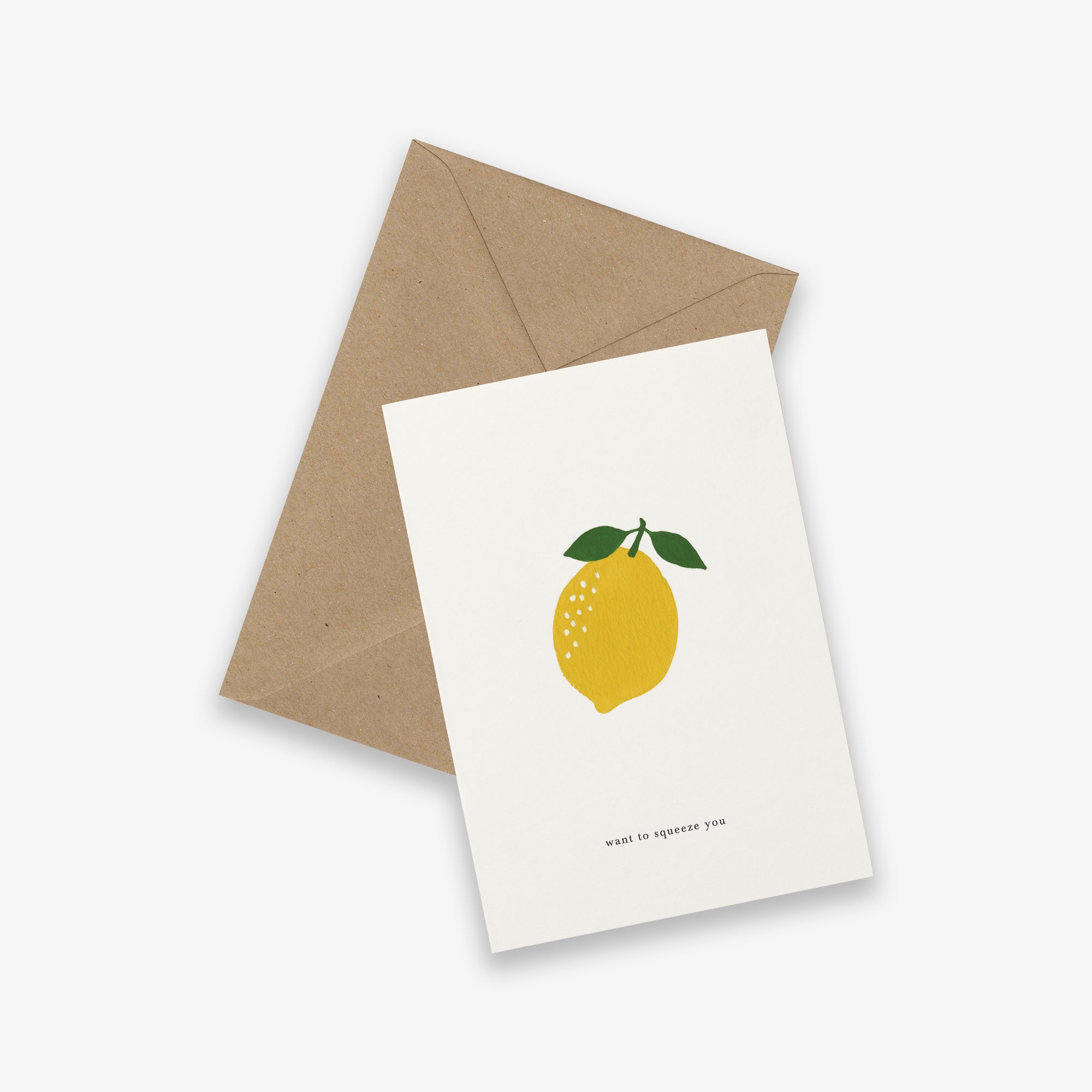 Kartotek Greeting Card - Lemon (Want To Squeeze You)