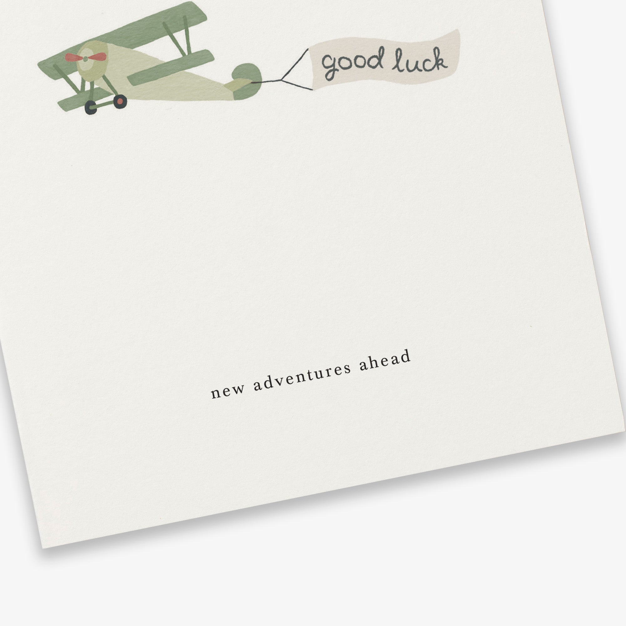 Kartotek Greeting Card - Plane (New Adventures Ahead)