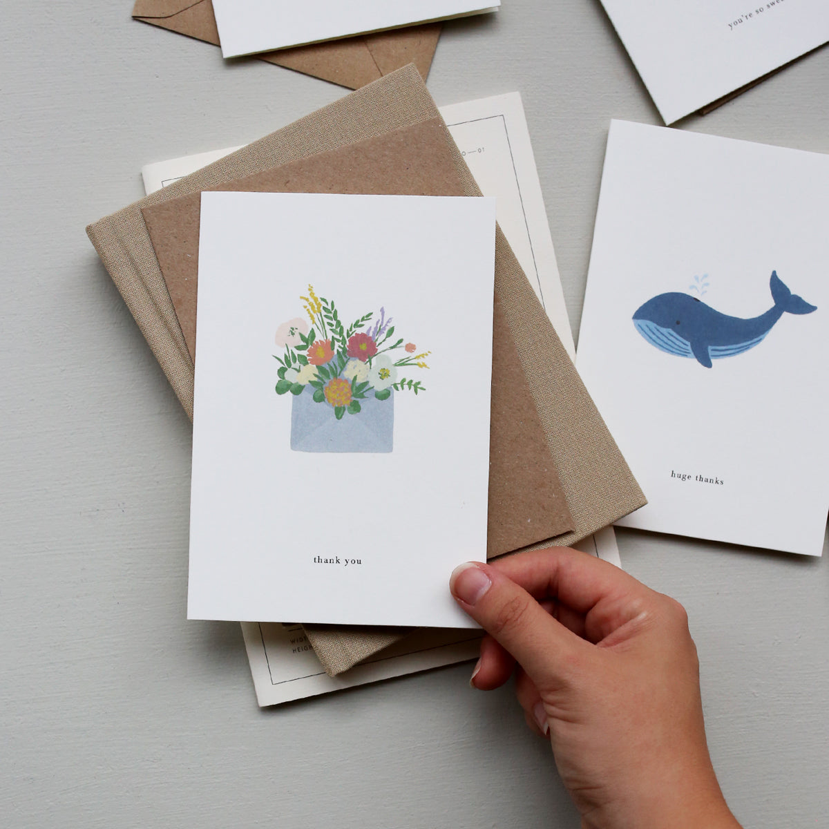 Kartotek Greeting Card - Flower Envelope (Thank You)