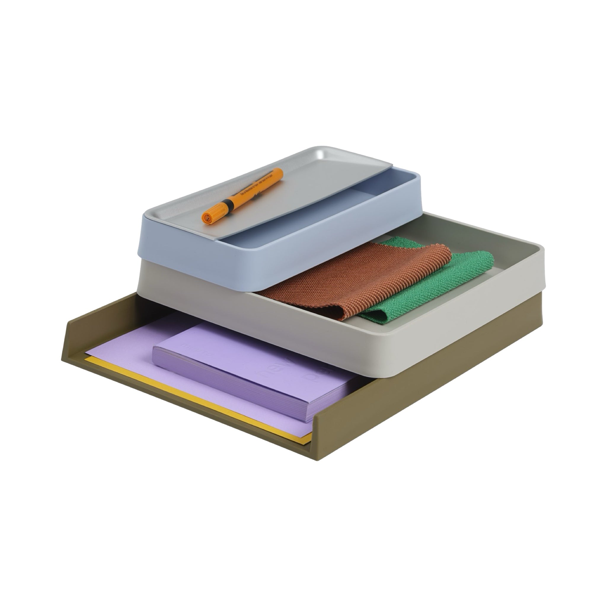 Muuto Arrange Desktop Tray 32x25cm - Brown Green