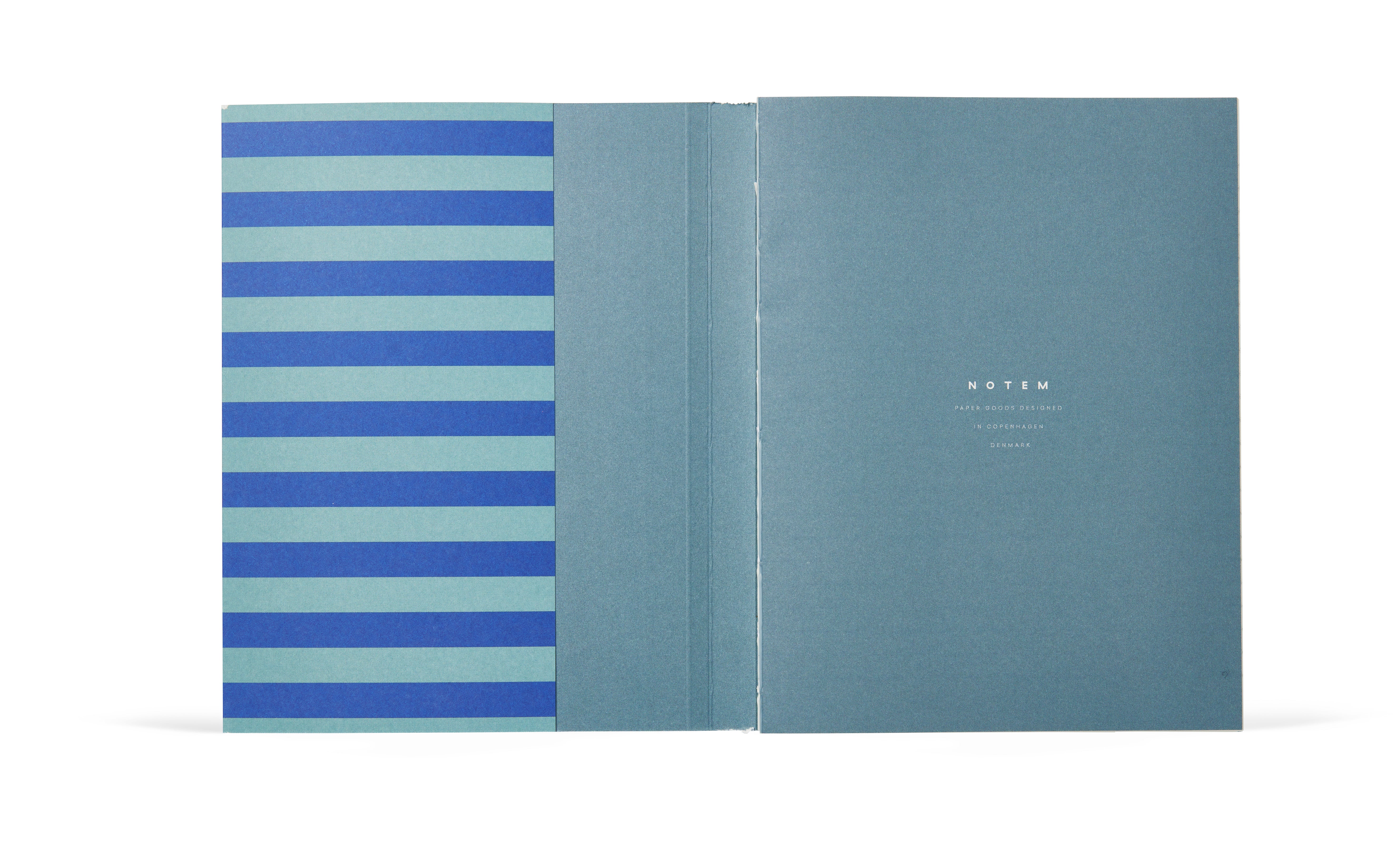 Notem UMA Flat Lay Notebook - Medium - Blue Stripe