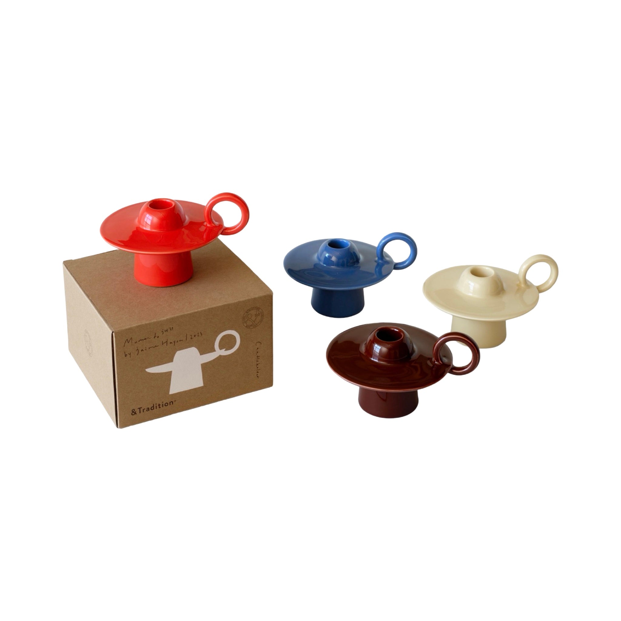 &Tradition Momento Candleholder - Red Brown (JH39)