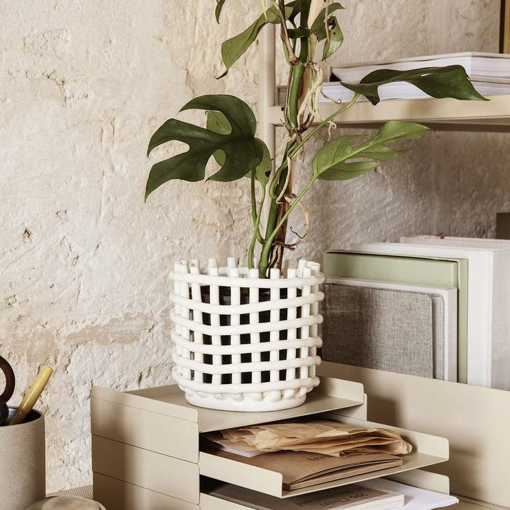 Ferm Living Ceramic Basket - Small