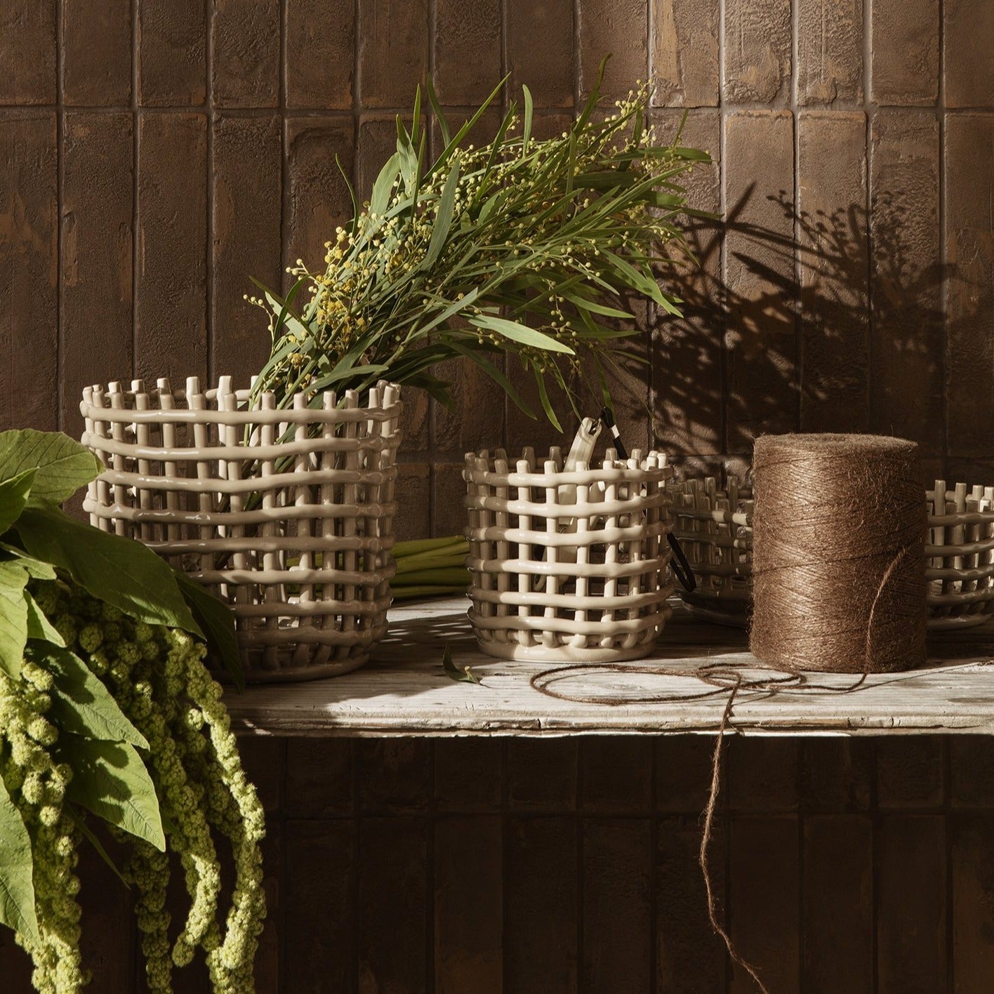 Ferm Living Ceramic Basket - Large