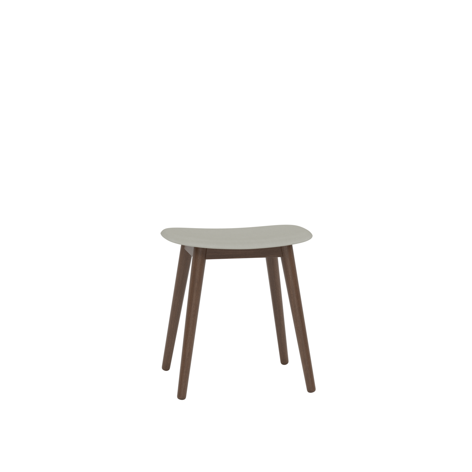 Muuto Fiber Low Stool - Wood Base - Recycled Plastic - Various Colours