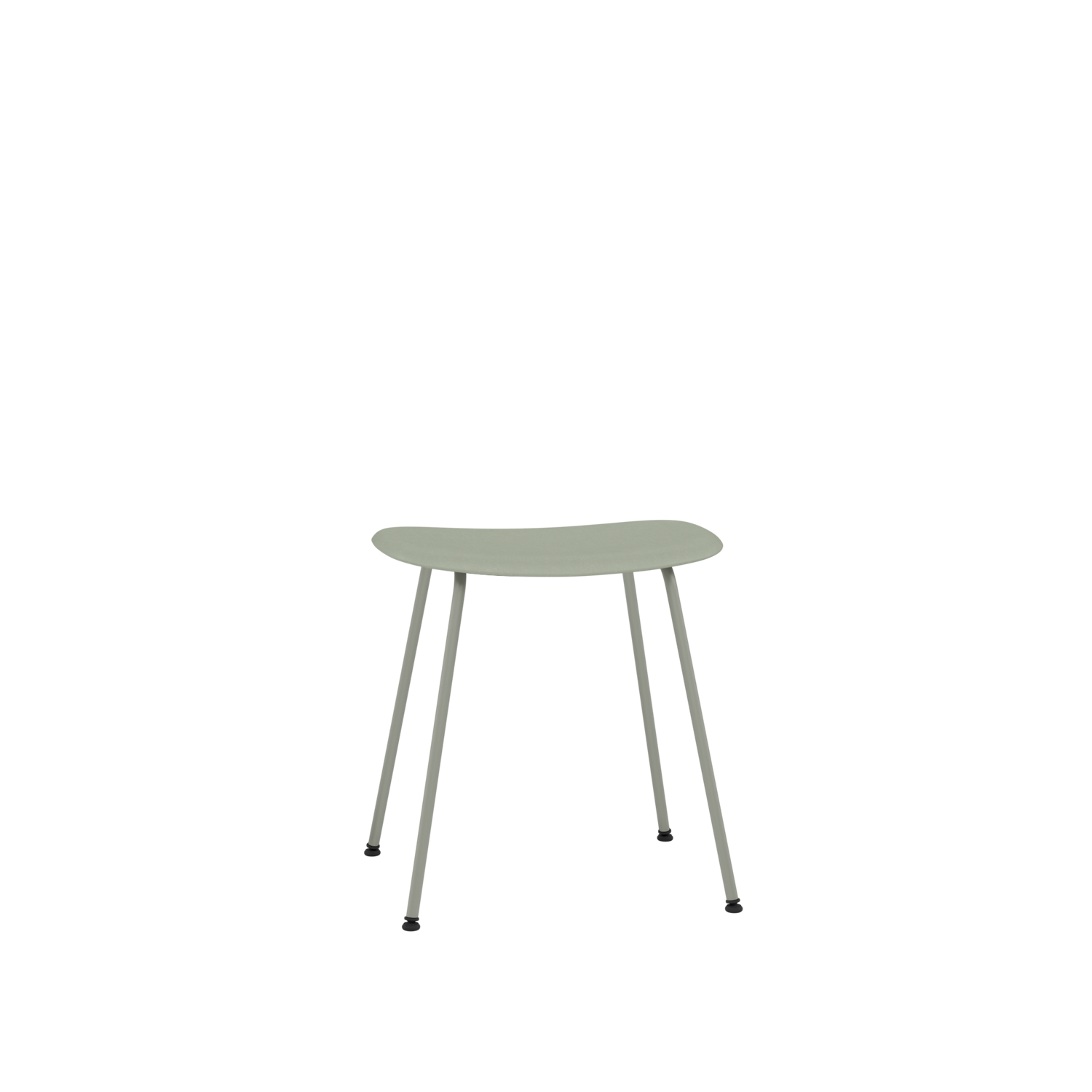 Muuto Fiber Low Stool - Tube Base - Recycled Plastic