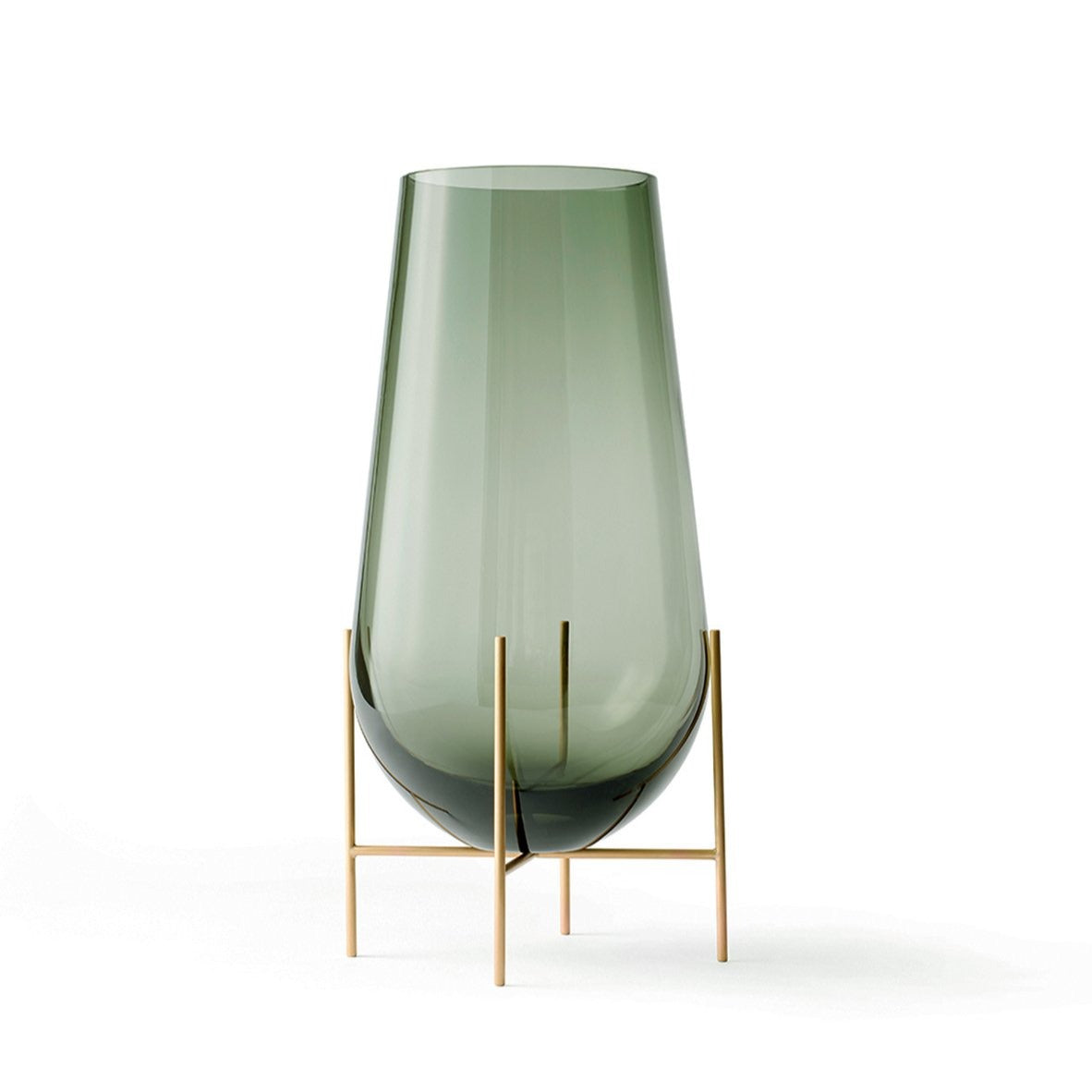 Audo Copenhagen Échasse Vase - Small - Smoke/Brushed Brass