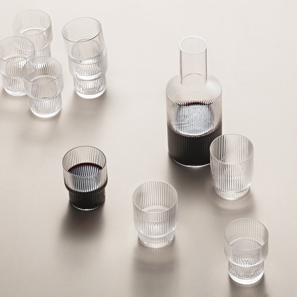 Ferm Living Ripple Carafe - Clear