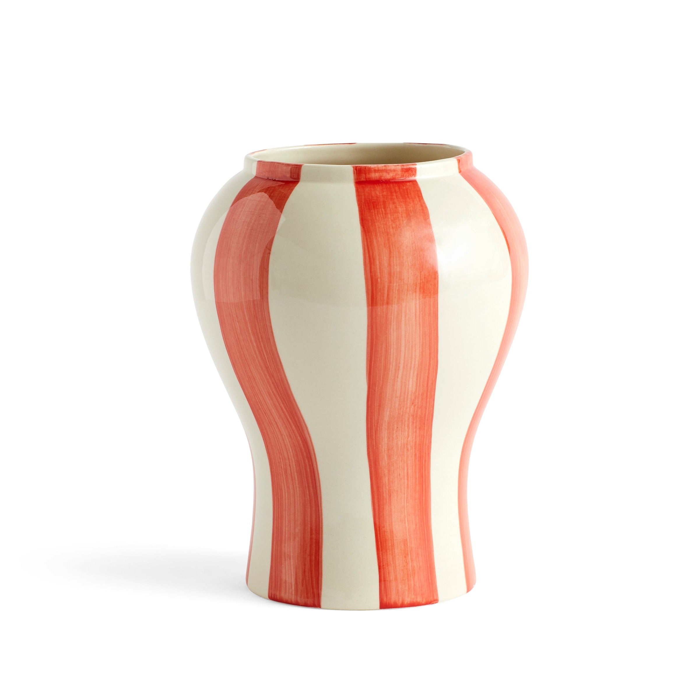 HAY Sobremesa Stripe Vase - Small / Red