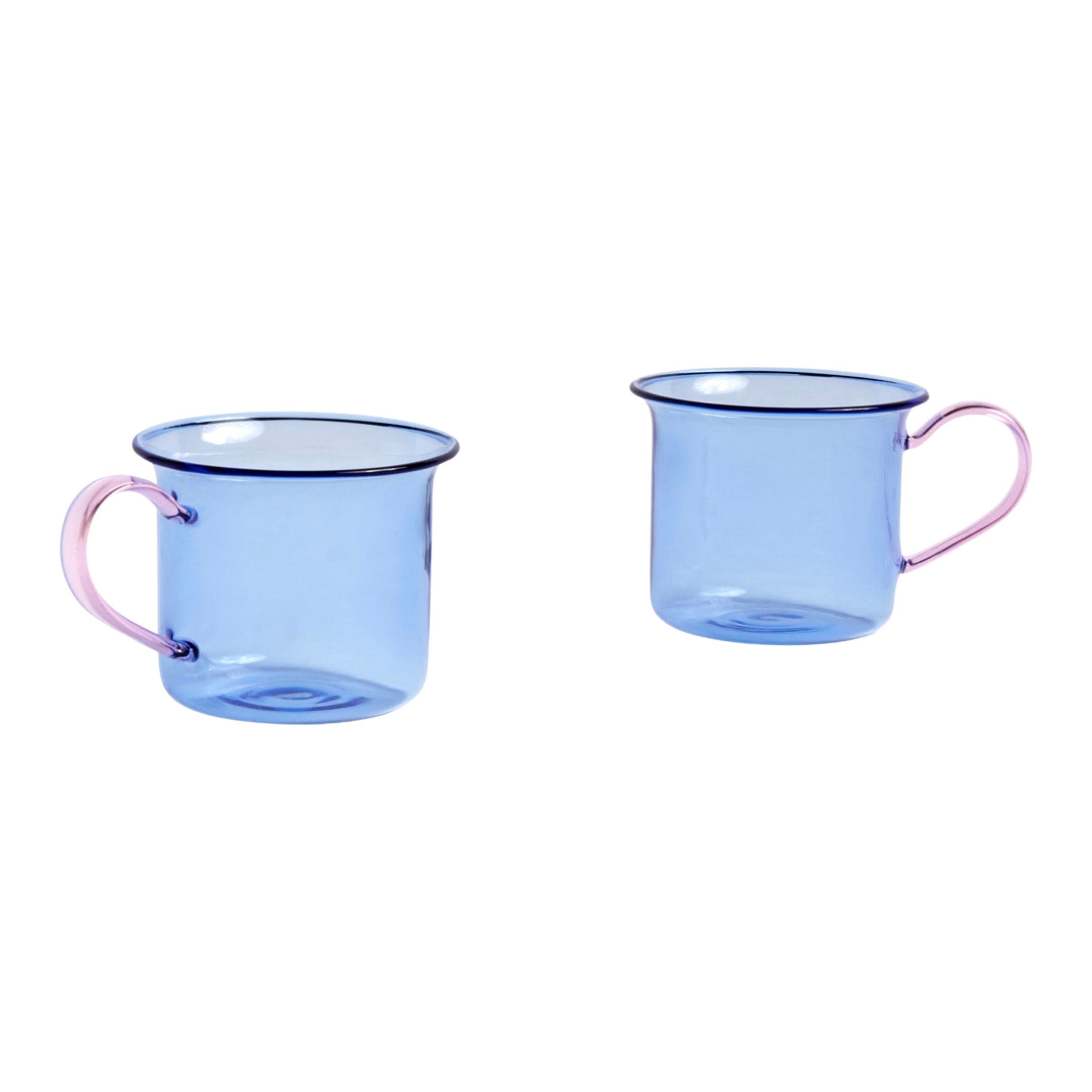 HAY Borosilicate Cup - Blue & Pink (Set of 2)