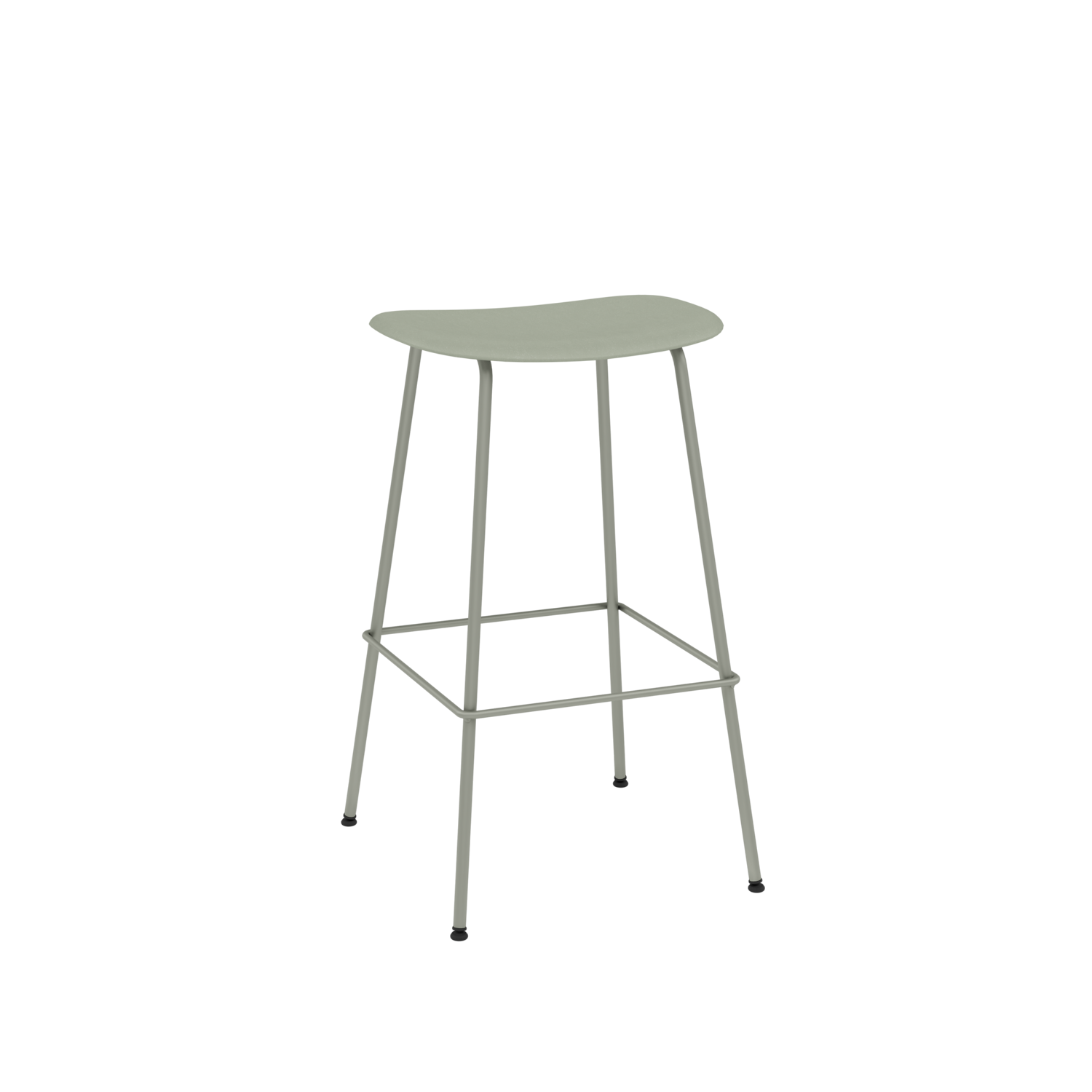 Muuto Fiber Counter & Bar Stool - Tube Base - Recycled Plastic