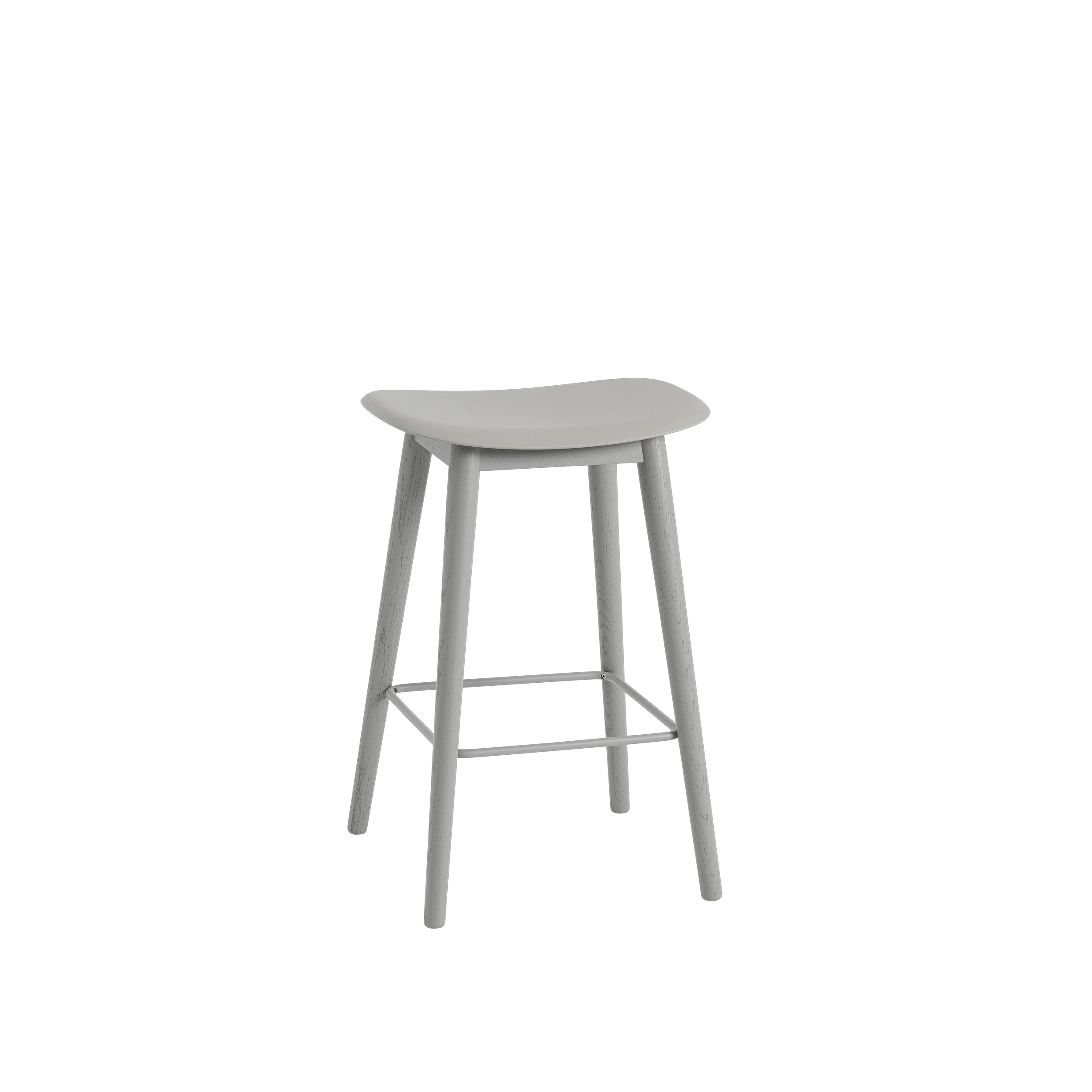 Muuto Fiber Counter & Bar Stool - Wood Base - Recycled Plastic