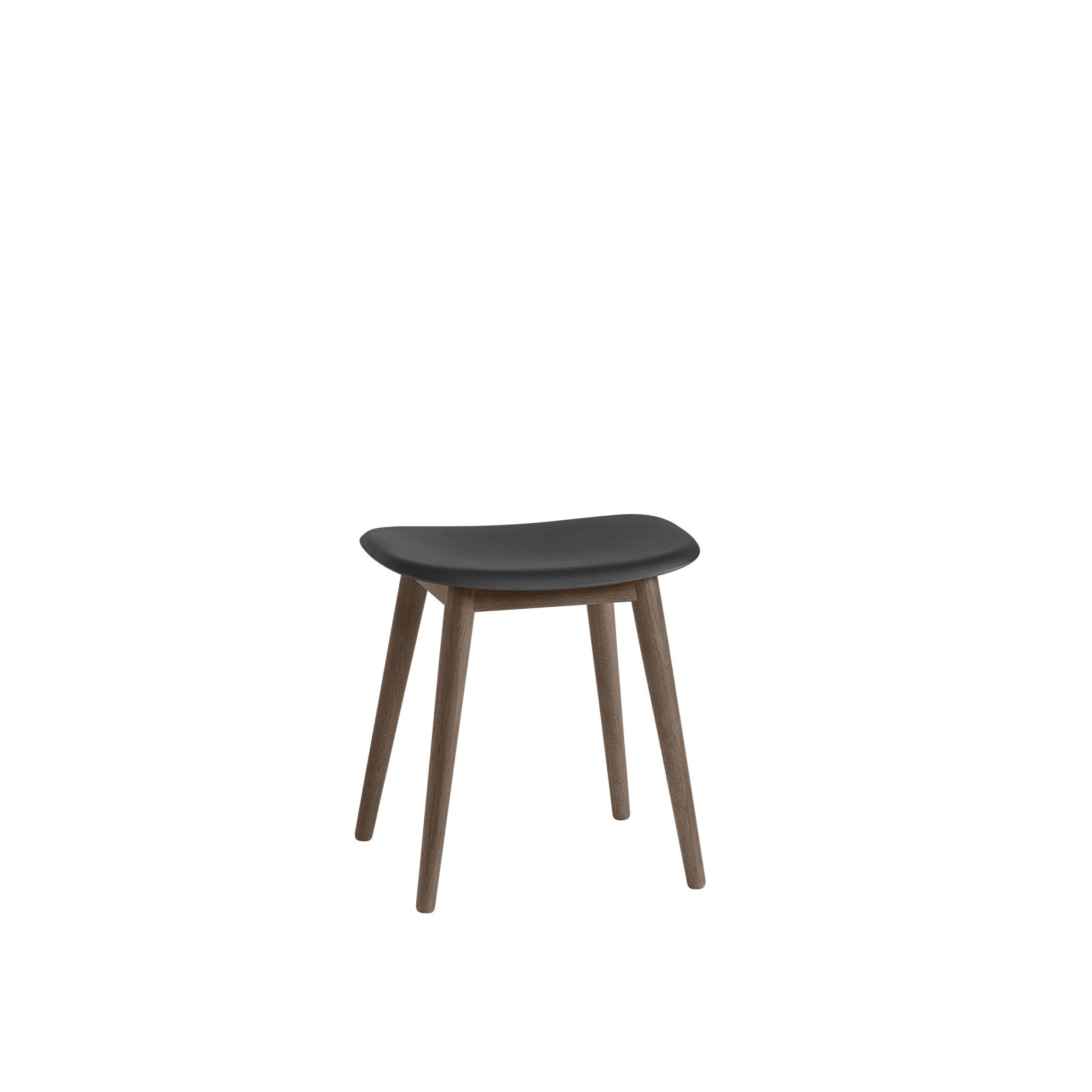 Muuto Fiber Low Stool - Wood Base - Recycled Plastic - Various Colours