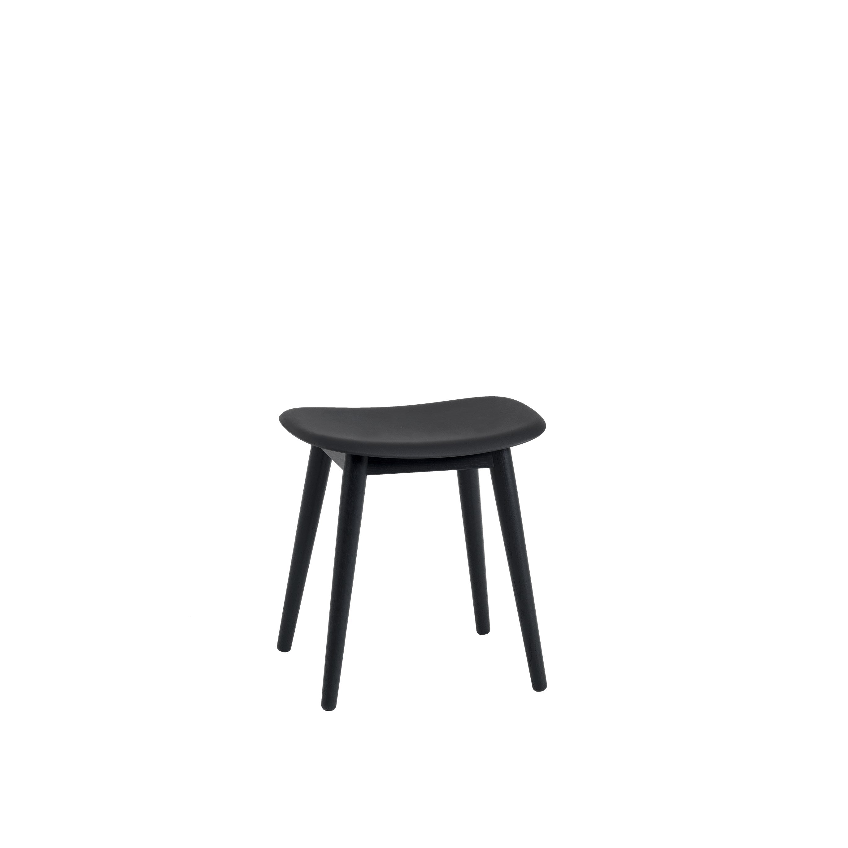 Muuto Fiber Low Stool - Wood Base - Recycled Plastic - Various Colours
