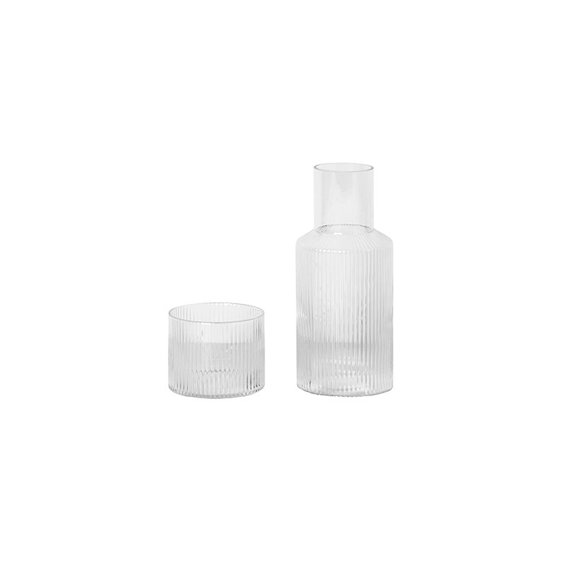 Ferm Living Ripple Carafe Set - Clear