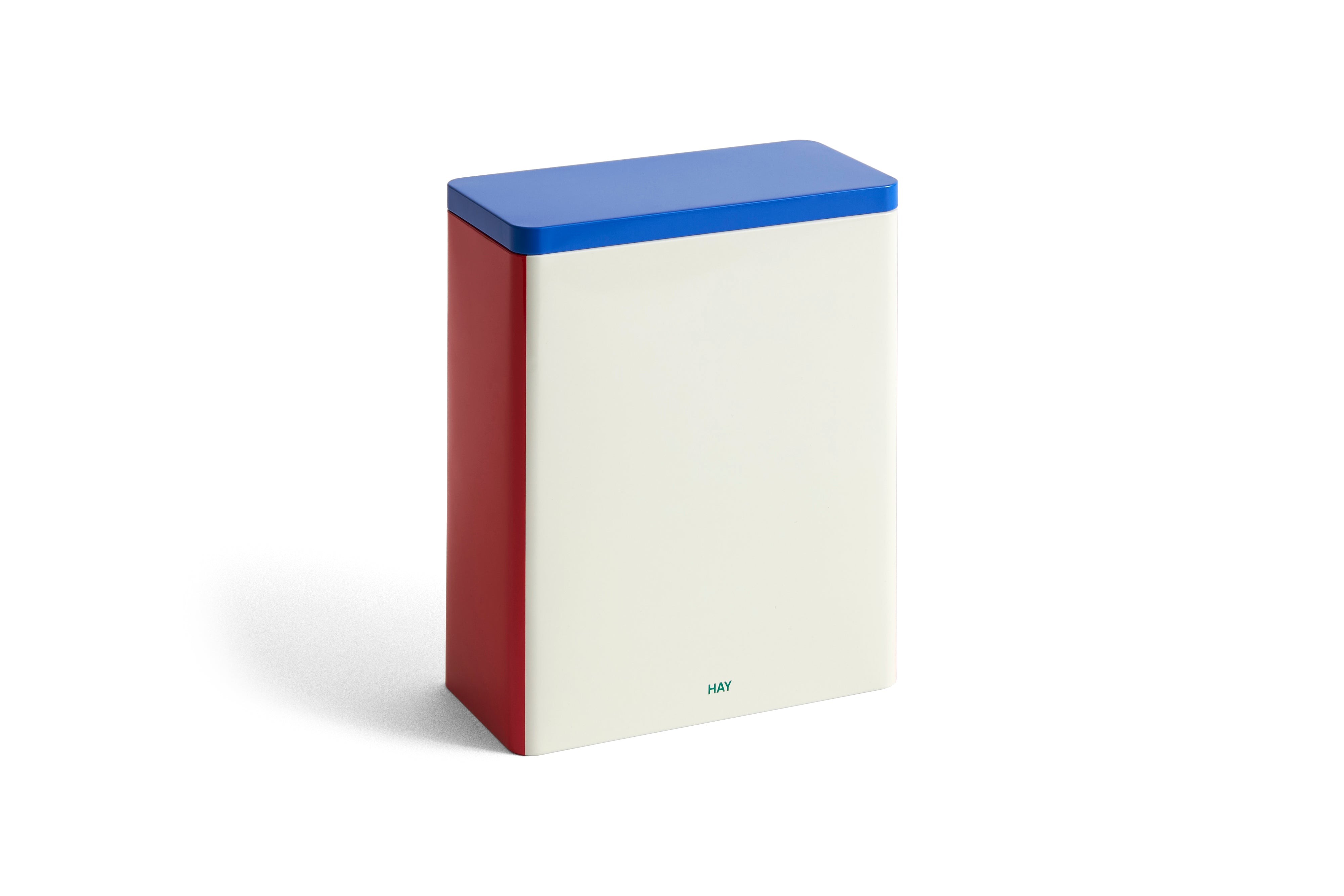 HAY Tin Container X Large - Off White, Blue & Red