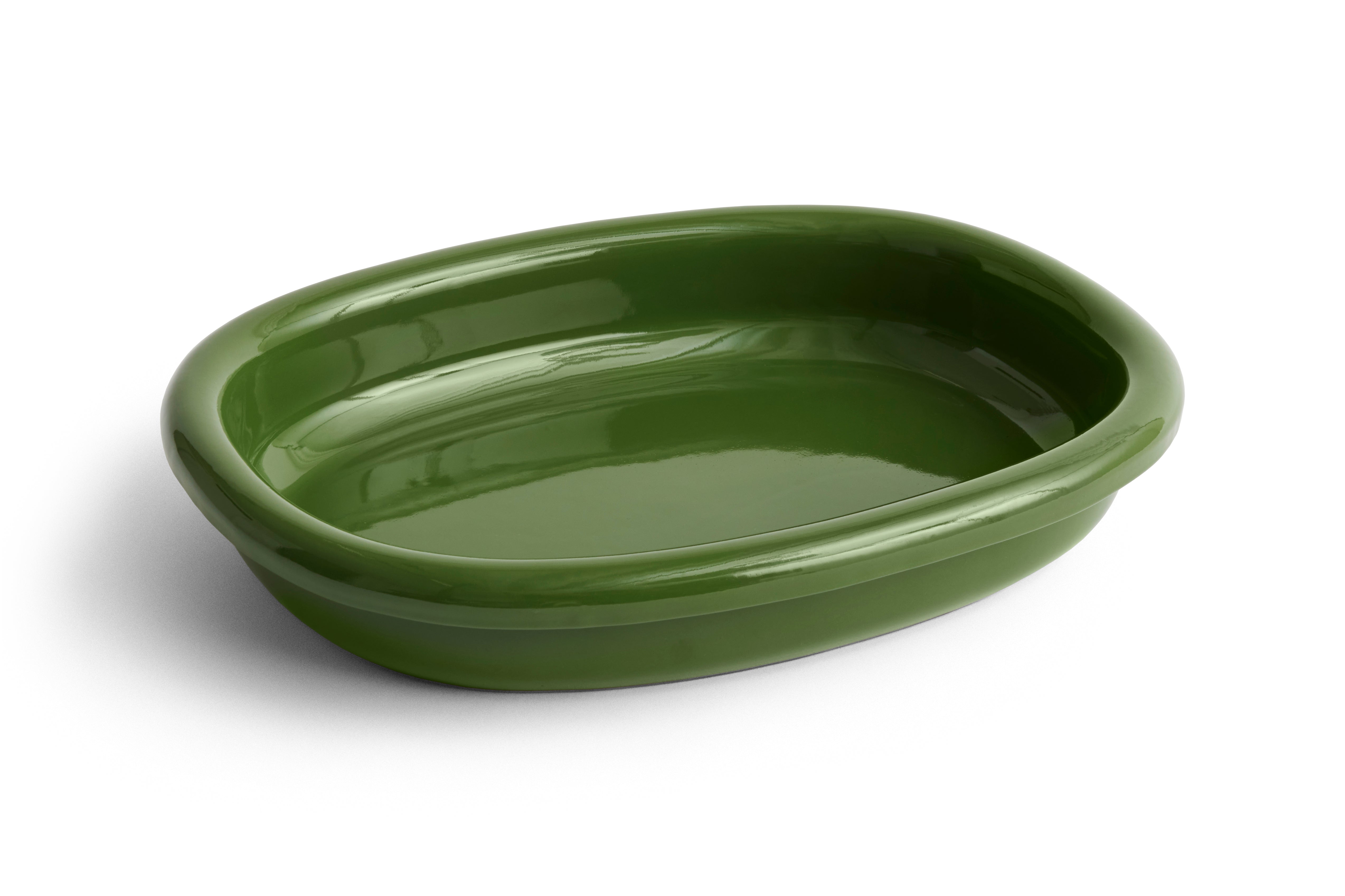 HAY Barro Oval Dish - Large - Green