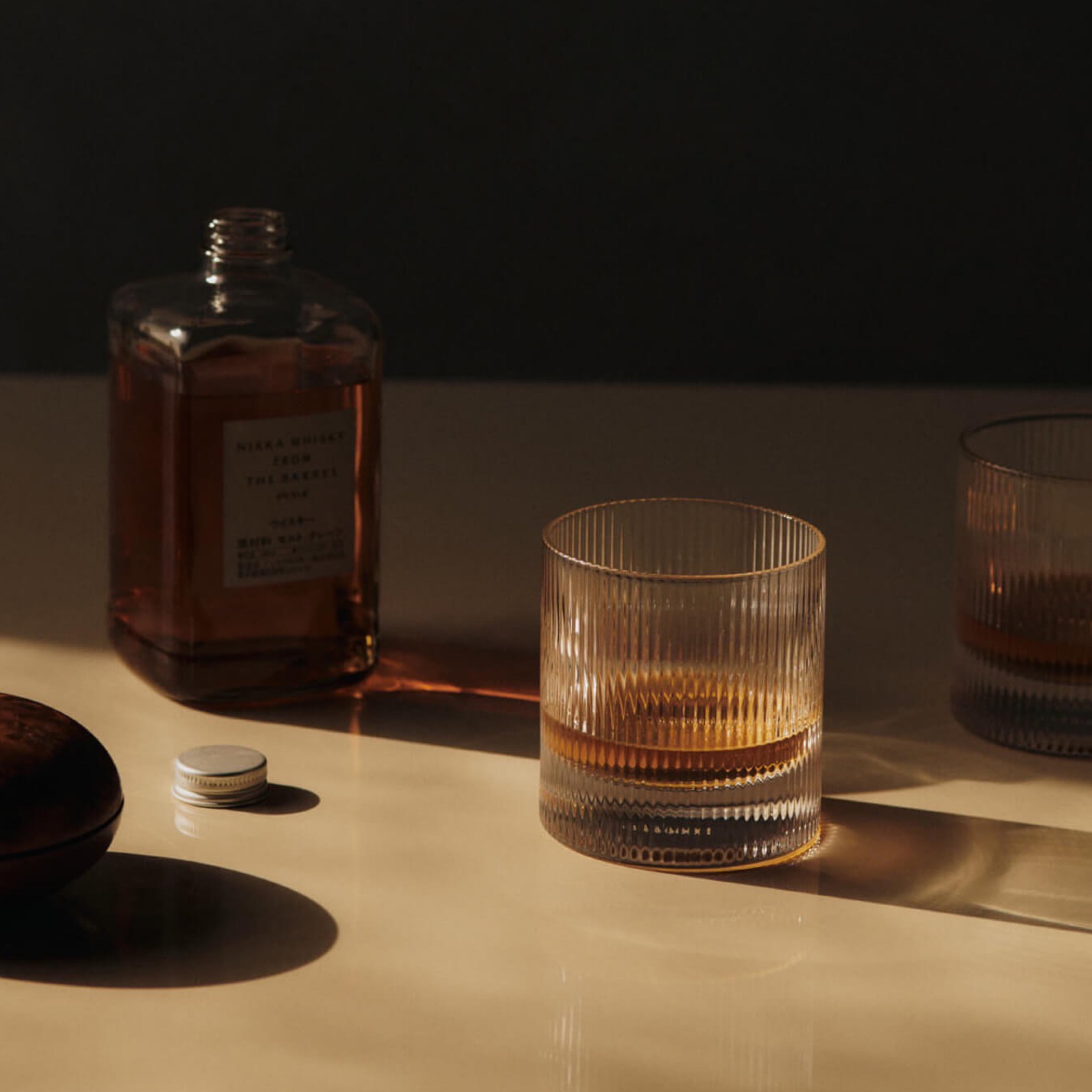 Ferm Living Ripple Whiskey Tumblers (set of 2) - Clear