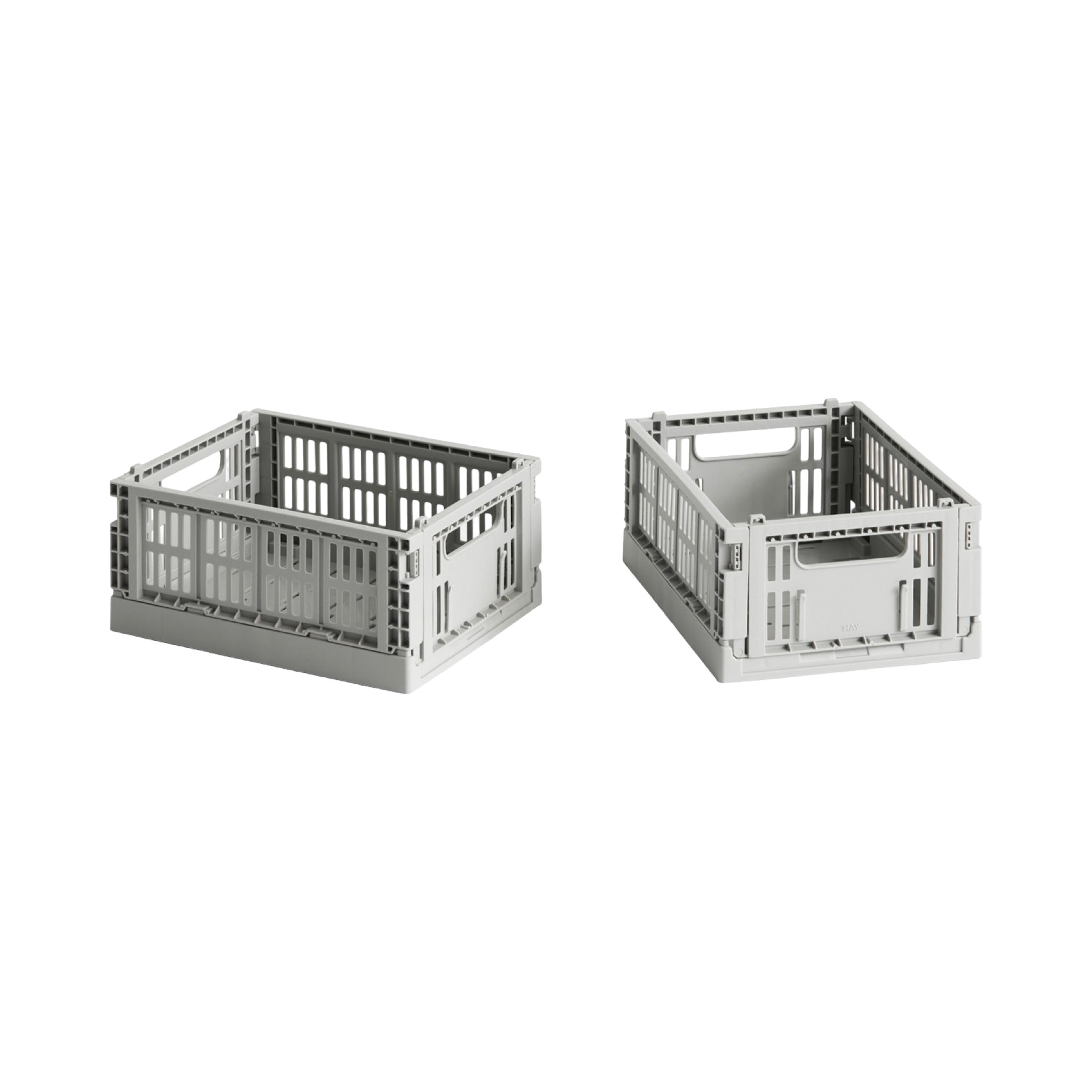 HAY Colour Crate - Mini Set of 2 - Light Grey