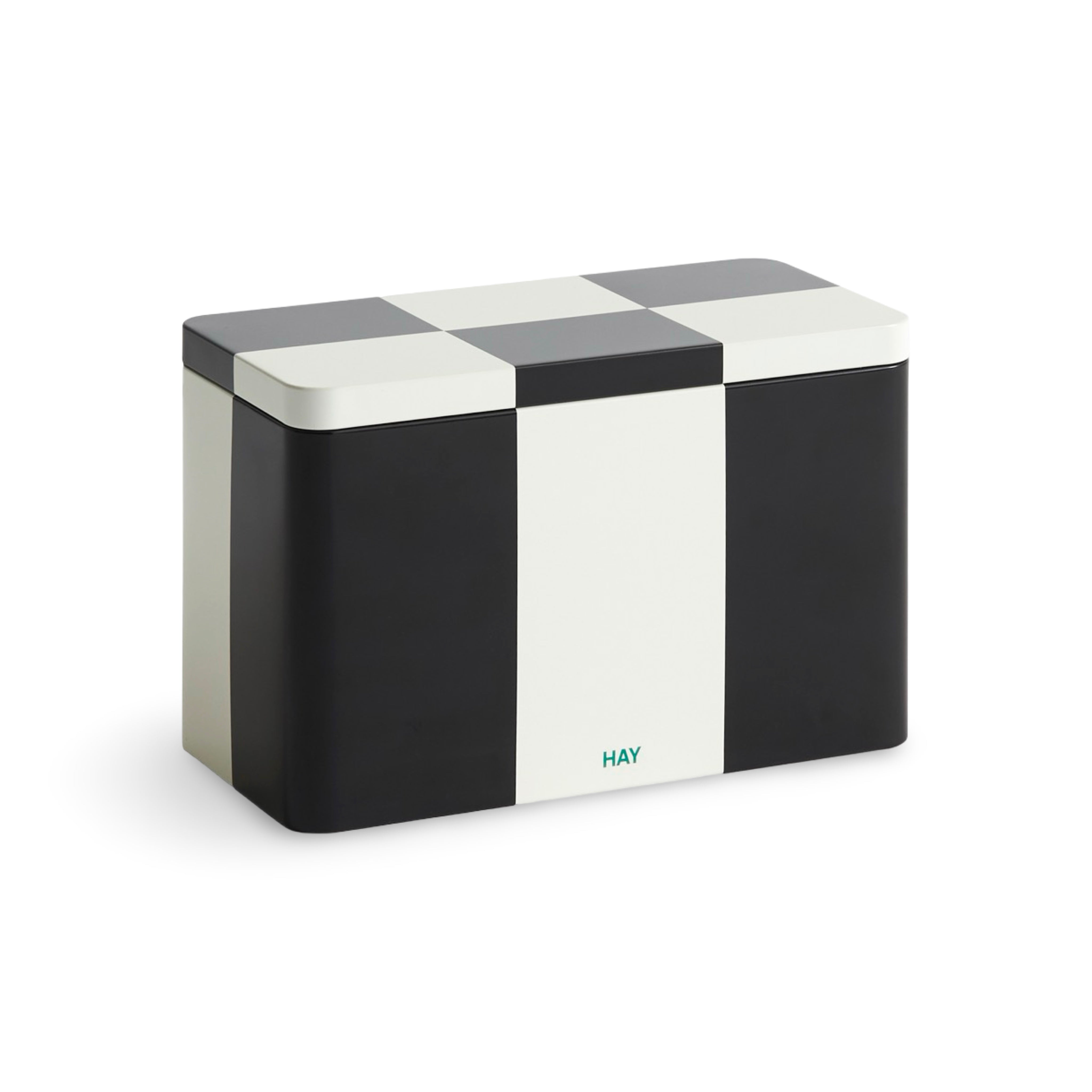 HAY Tin Container Medium - Black & Off White