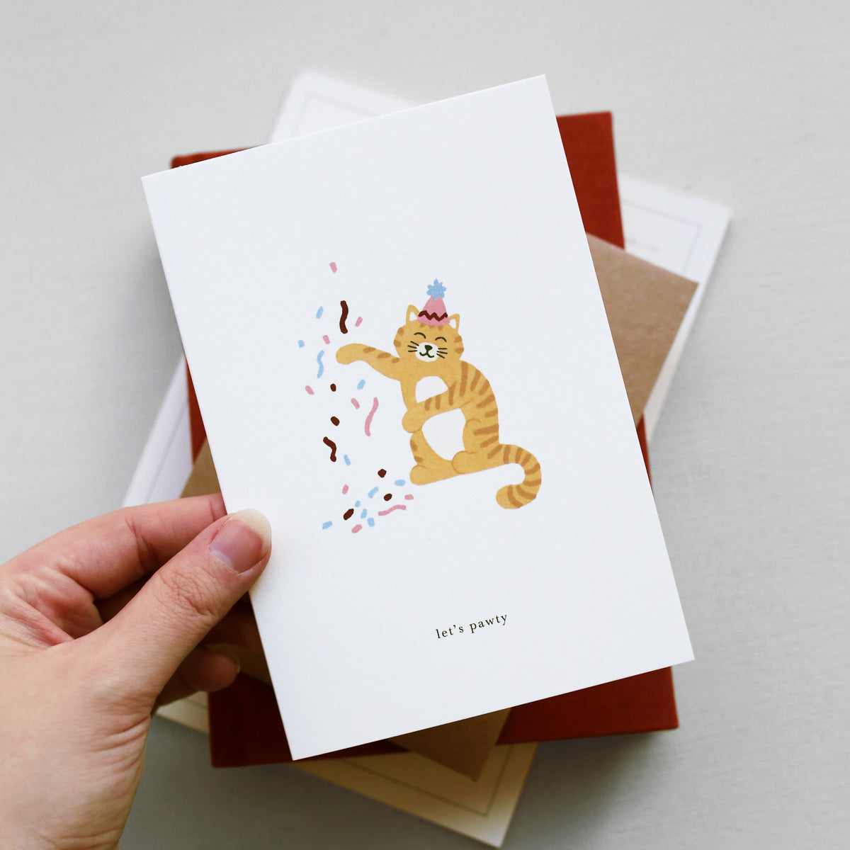 Kartotek Greeting Card - Celebration Cat (Let’s Pawty)