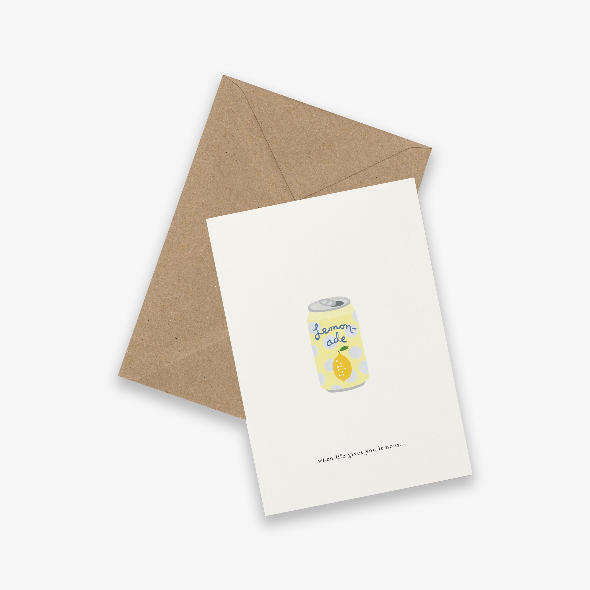 Kartotek Greeting Card - Soda Can (When Life Gives You Lemons)