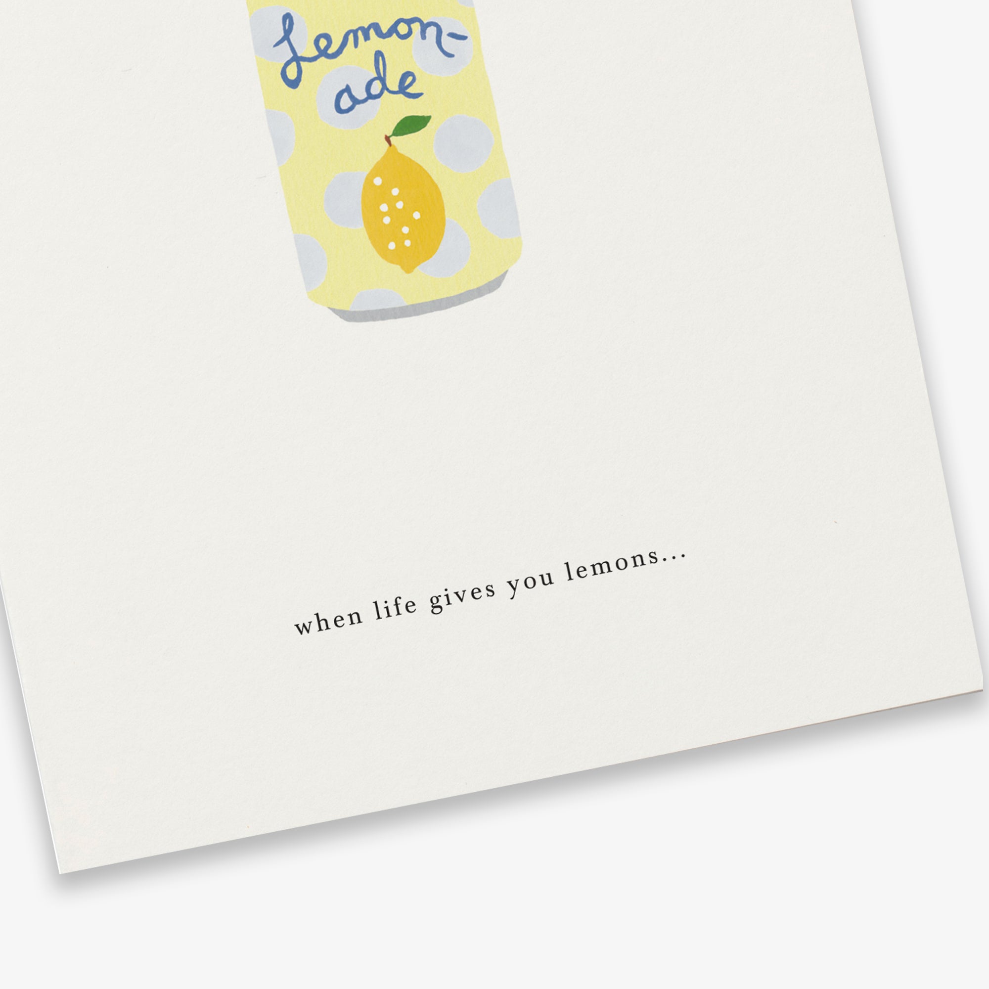 Kartotek Greeting Card - Soda Can (When Life Gives You Lemons)