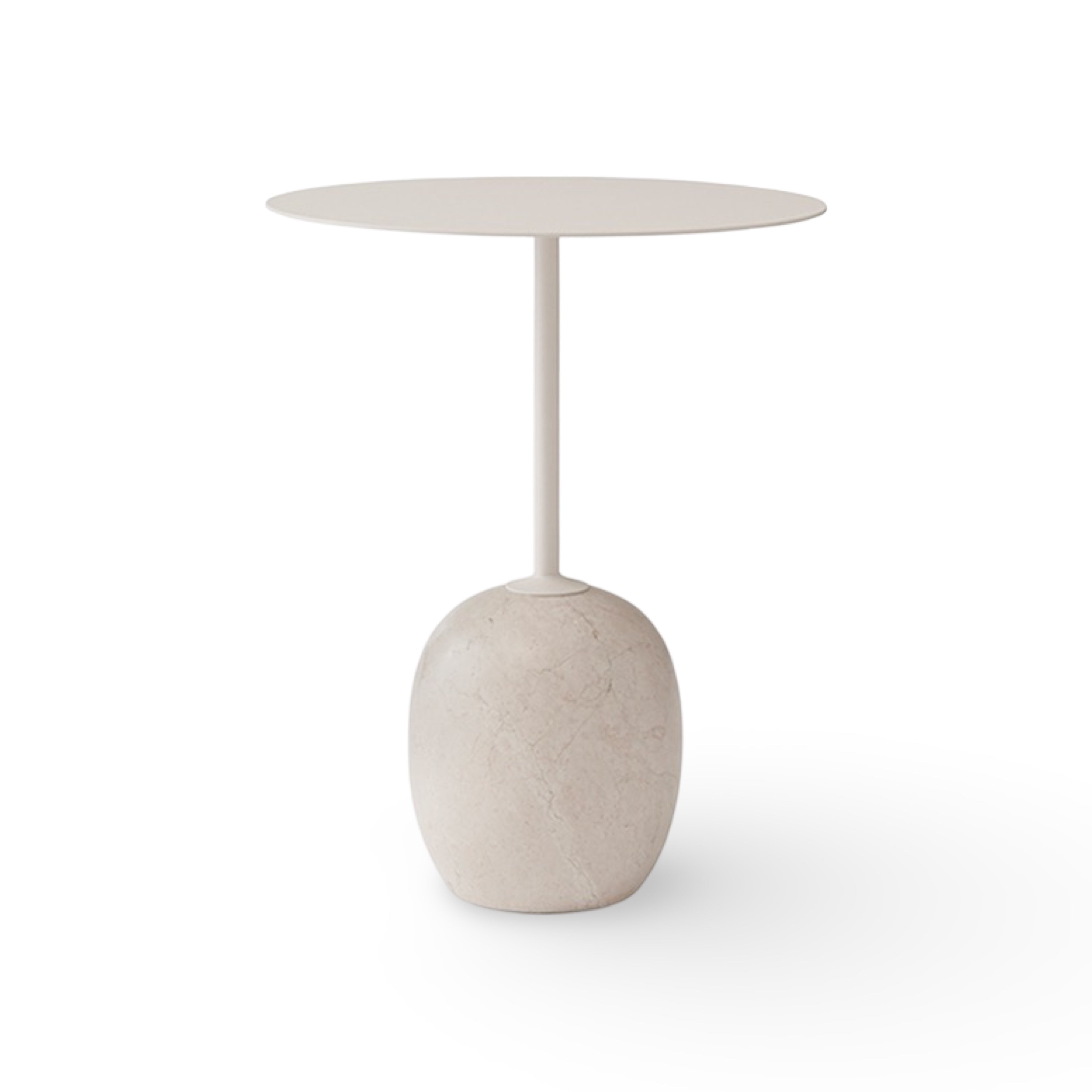 &Tradition Lato Side Table - Ivory White/Crema Diva Marble LN8 (Ex-Display)