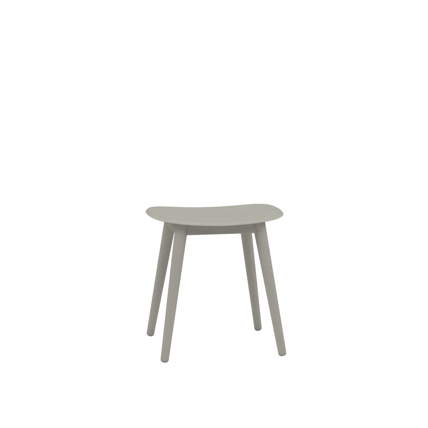 Muuto Fiber Low Stool - Wood Base - Recycled Plastic - Various Colours