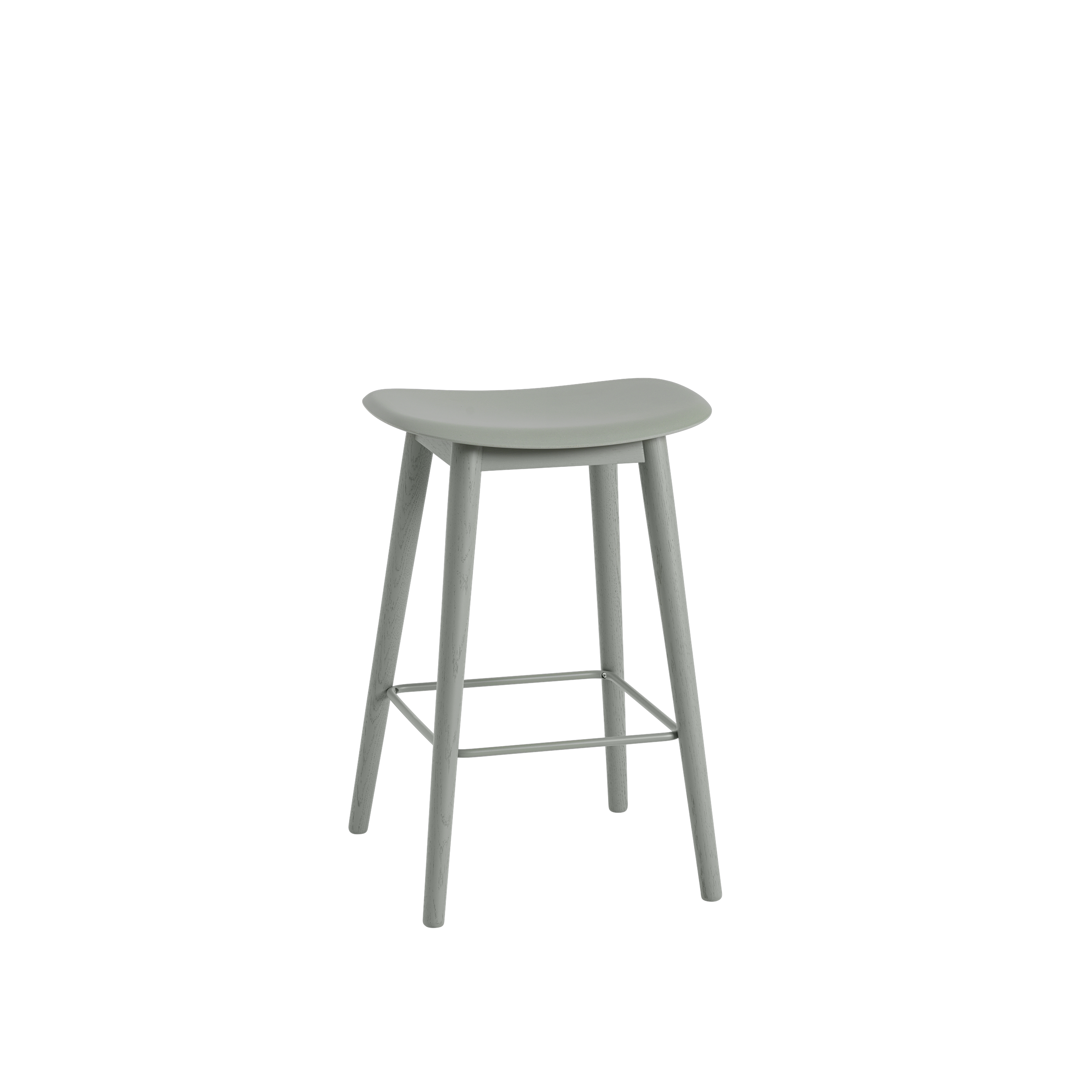 Muuto Fiber Counter & Bar Stool - Wood Base - Recycled Plastic