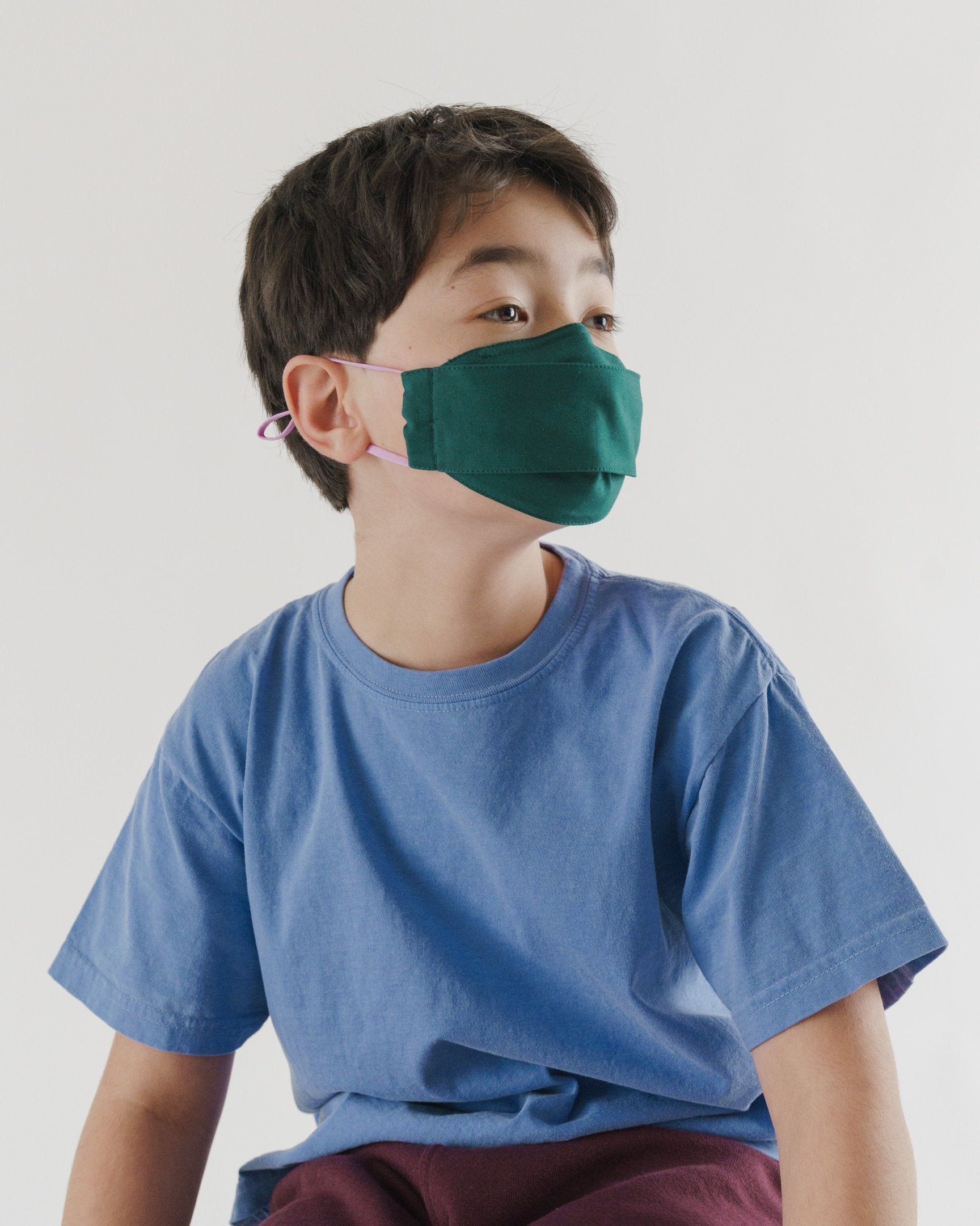 BAGGU Reusable Fabric Kids Face Mask - Juniper (Set of 3 - Loop)