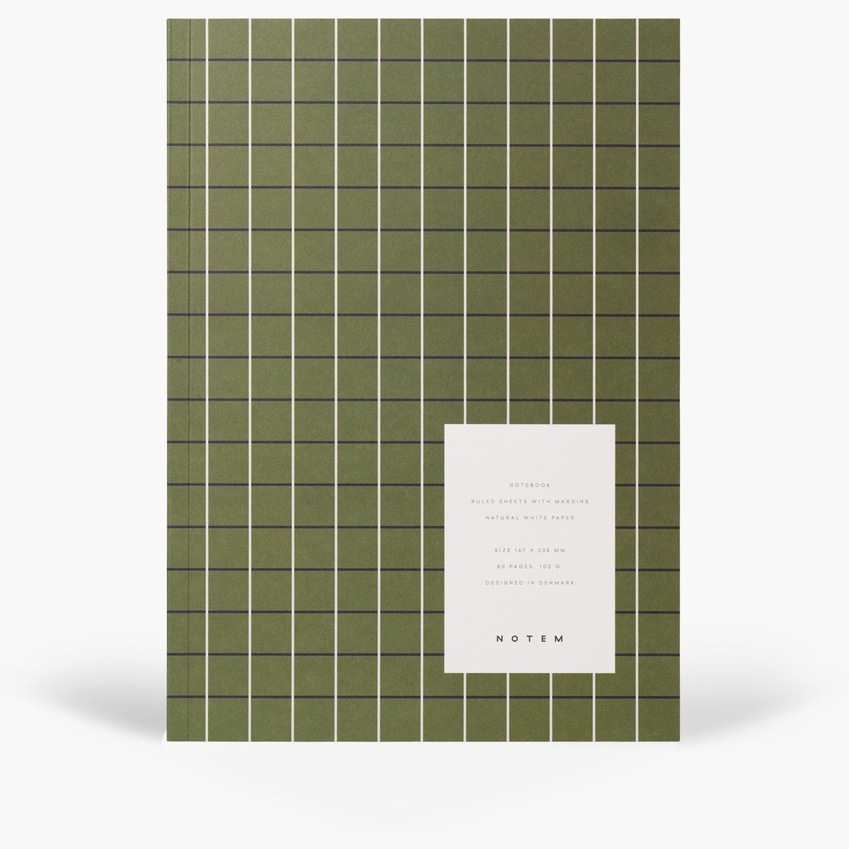 Notem VITA Softcover Notebook - Medium - Green Grid