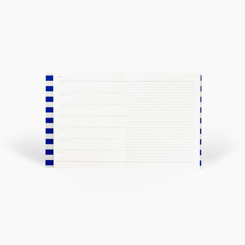 Notem UMA Weekly Planner - Bright Blue Stripes