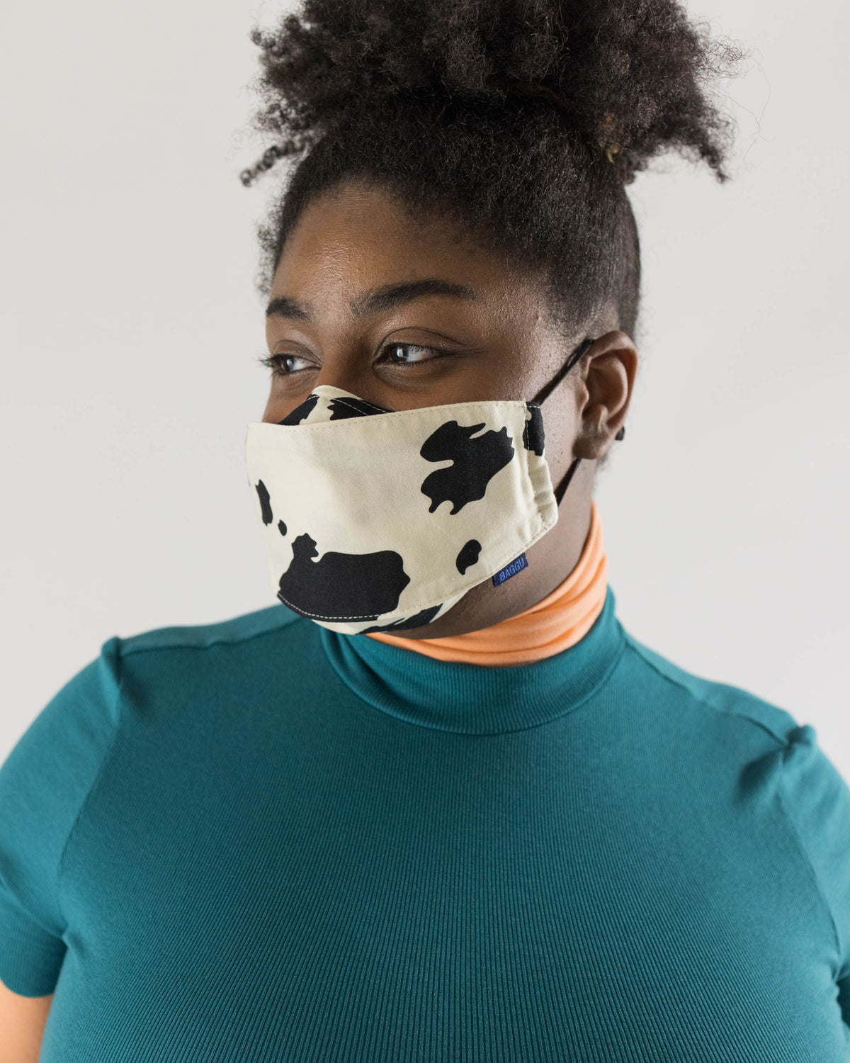 BAGGU Reusable Fabric Face Mask - Cow Mix (Set of 3 - Loop)